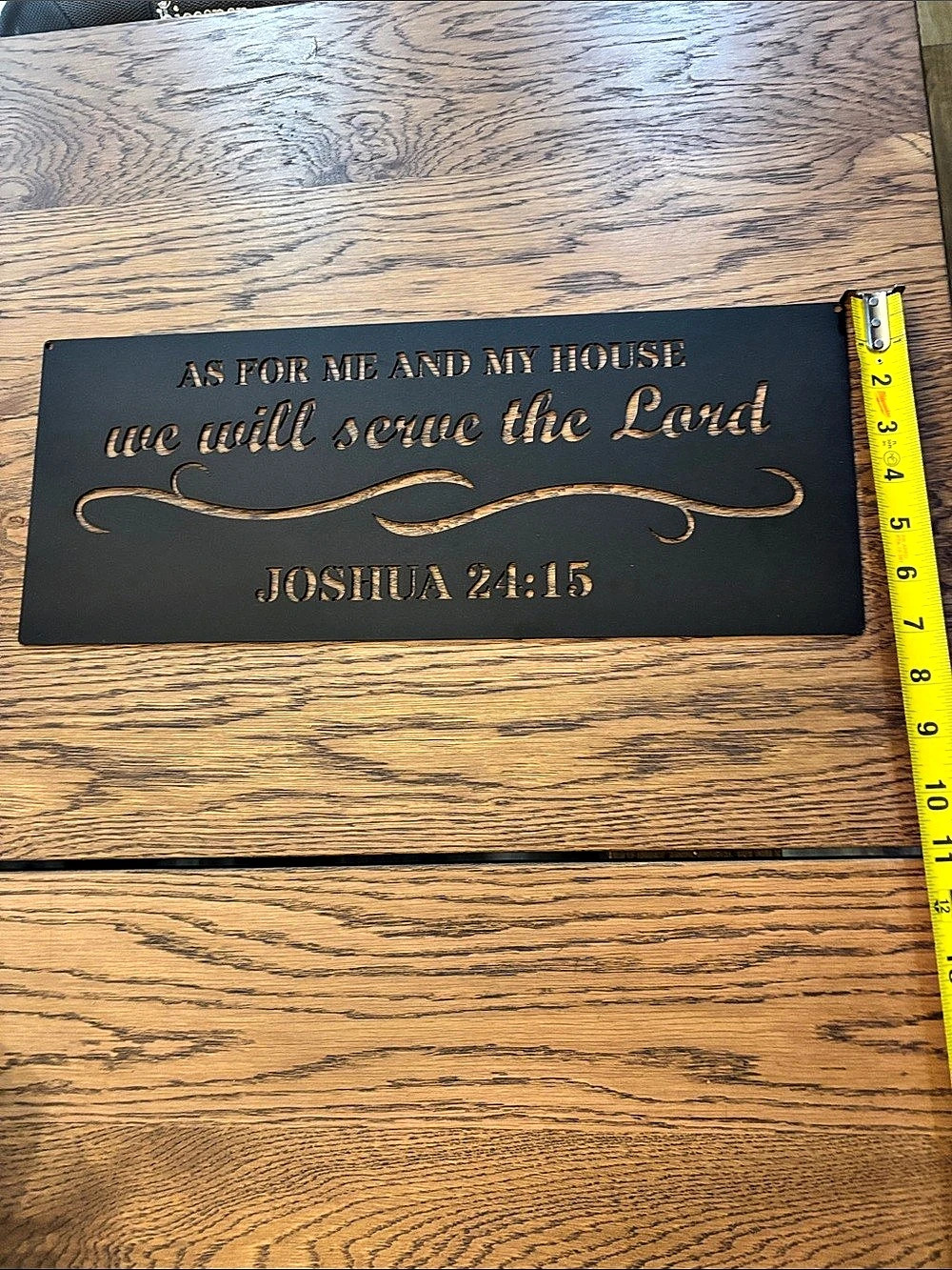 Metal Scripture Wall Sign Black - Picture 3 of 3
